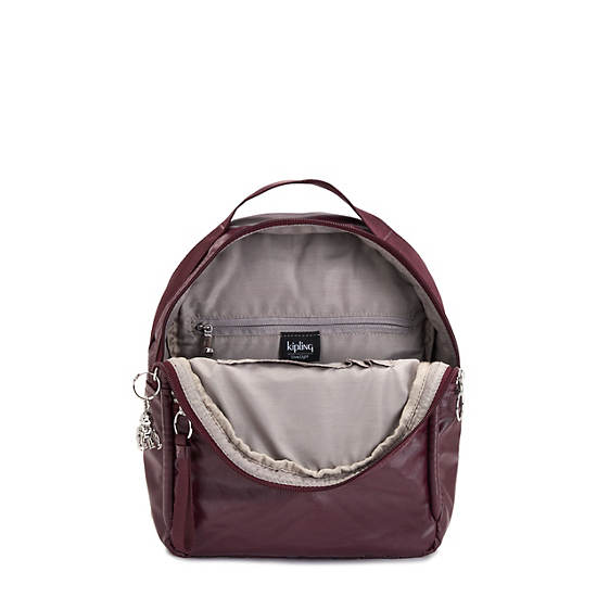 Kipling Kae Classic Metallic Backpacks Burgundy Lacquer Metallic | AU 1586BE